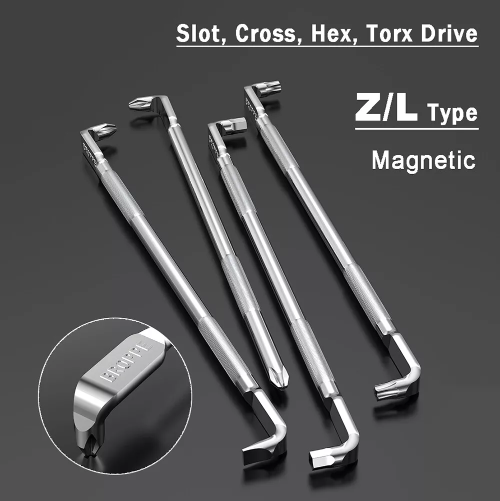 Magnetic Slot Phillips Hex Torx Screwdriver Wrench Right Angle