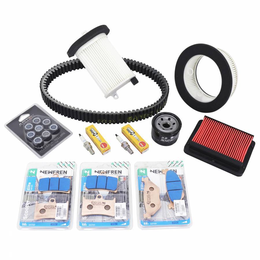Kit entretien pour maxiscooter Yamaha TMAX 530 de 2012 à 2016 avec plaquettes de frein métal fr