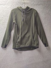 Old Navy Active Hoodie Sweatshirt Womens Medium Green Thumb Hole Zip Pockets