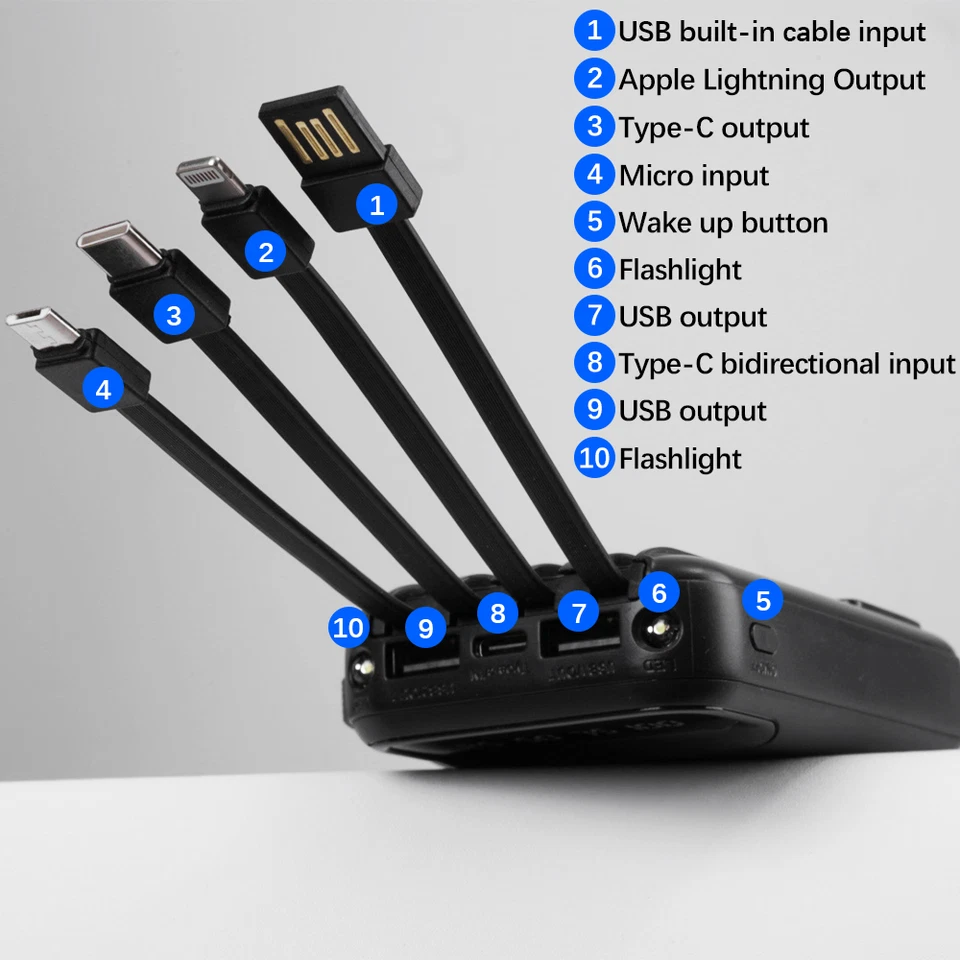 Powerbank 1000000mAh Tragbar Externer Batterie 4 USB Ladegerät für Alle Handy - Bild 4 von 4
