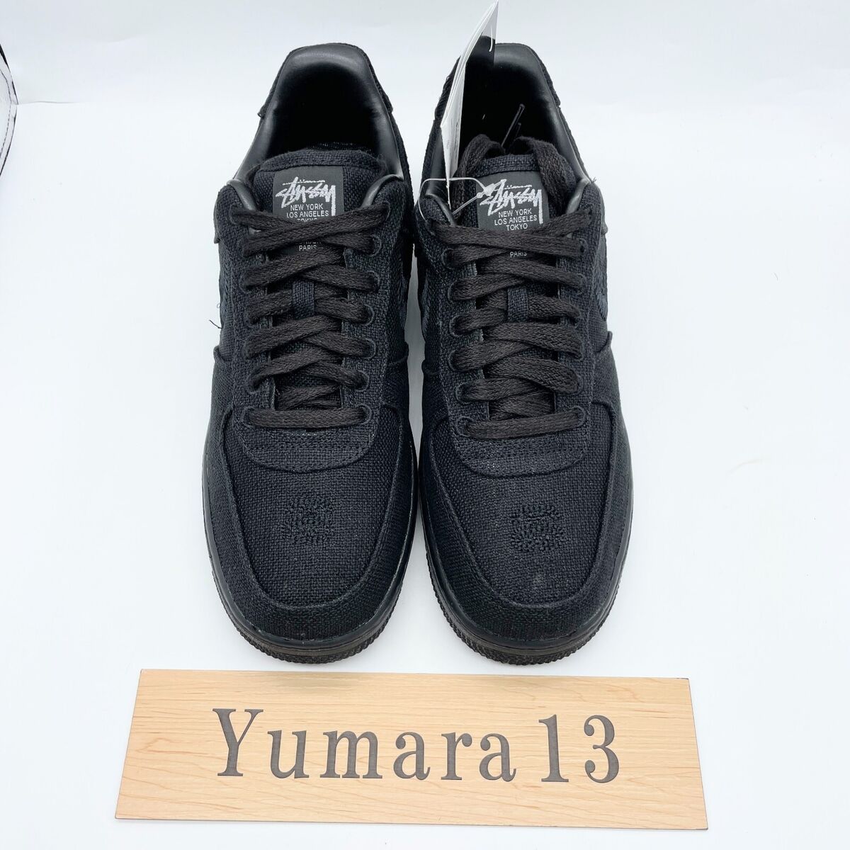 Nike Air Force 1 Low Stussy Triple Black CZ9084-001 Men's Nike Air Force 1 Low Stussy Triple Black CZ9084-001 Men's