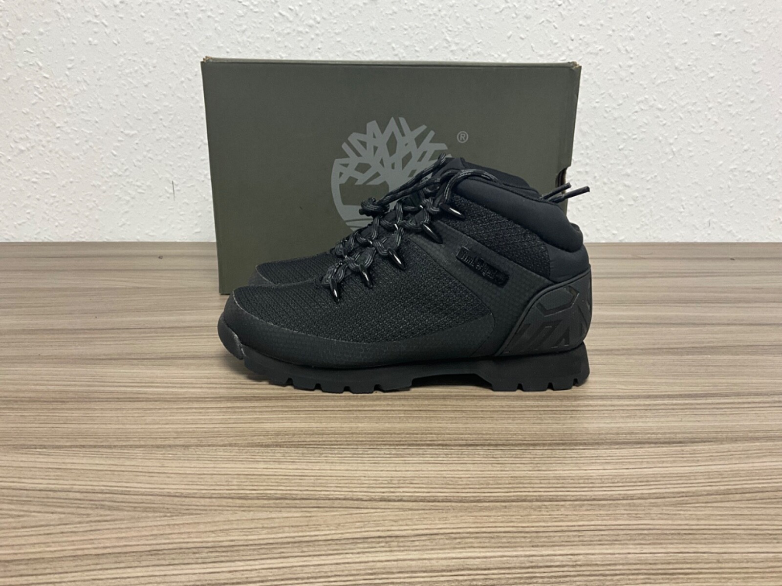 New Timberland Euro Sprint Mid Hiker Black uk 7 RRP £130 #UA73 image 3