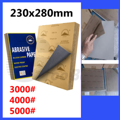 Wet and Dry Sandpaper Sanding Sheets P3000 P4000 P5000 Grit 230x280mm Sand  Paper UK