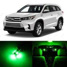 15 X Green Led Interior Lights Package For 2014 - 2021 Toyota Highlander Tool