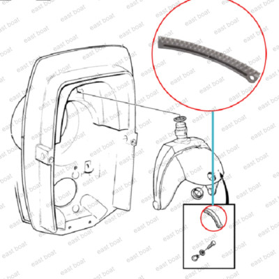Gear Segment / Ratchet for Volvo Penta Trim Indicator Shield mounting 872812