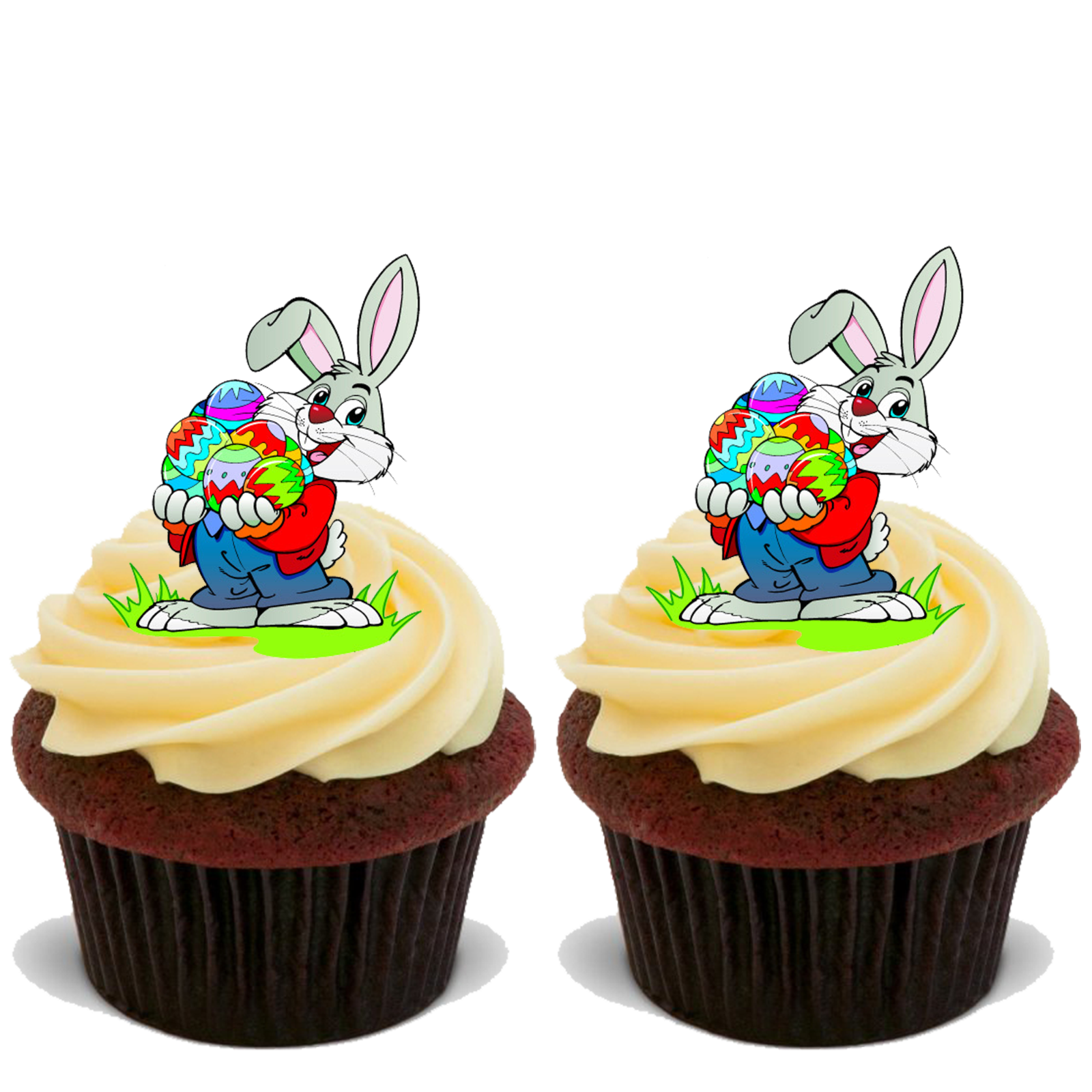 30 PREMIUM EASTER STAND UP EDIBLE RICE CARD FLAT Cup Cake Toppers decoration D13