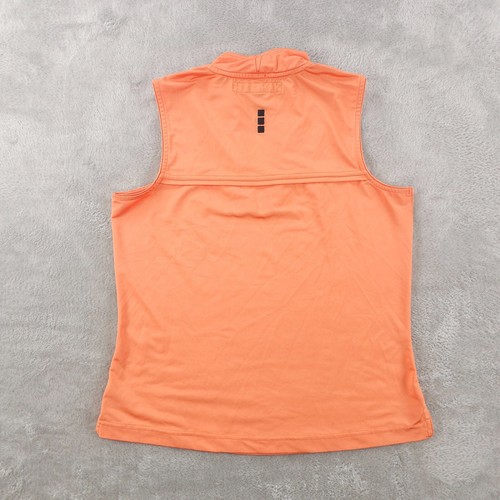 Jamie Sadock Top Womens Small Orange Sleeveless Golf Quarter Zip Performance - Picture 5 of 8