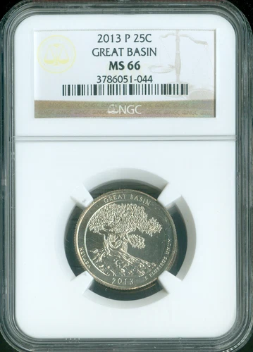 2013 P Great Basin Quarter NGC MS66 .