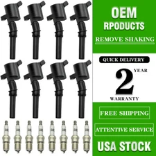 For Ford F150 4.6L DG508 8X Ignition Coils and SP479 Iridium Spark Plugs Packs