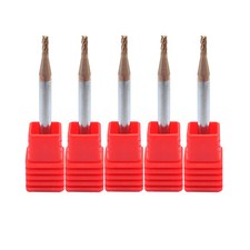 5Pcs 2mm Dia 4mm Shank 50mm Long HRC55 Carbide AlTiN Coated 4 Flute End Mill