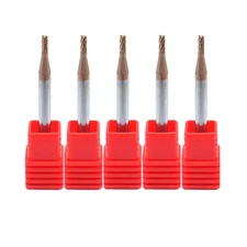 5Pcs 2mm Dia 4mm Shank 50mm Long HRC55 Carbide AlTiN Coated 4 Flute End Mill