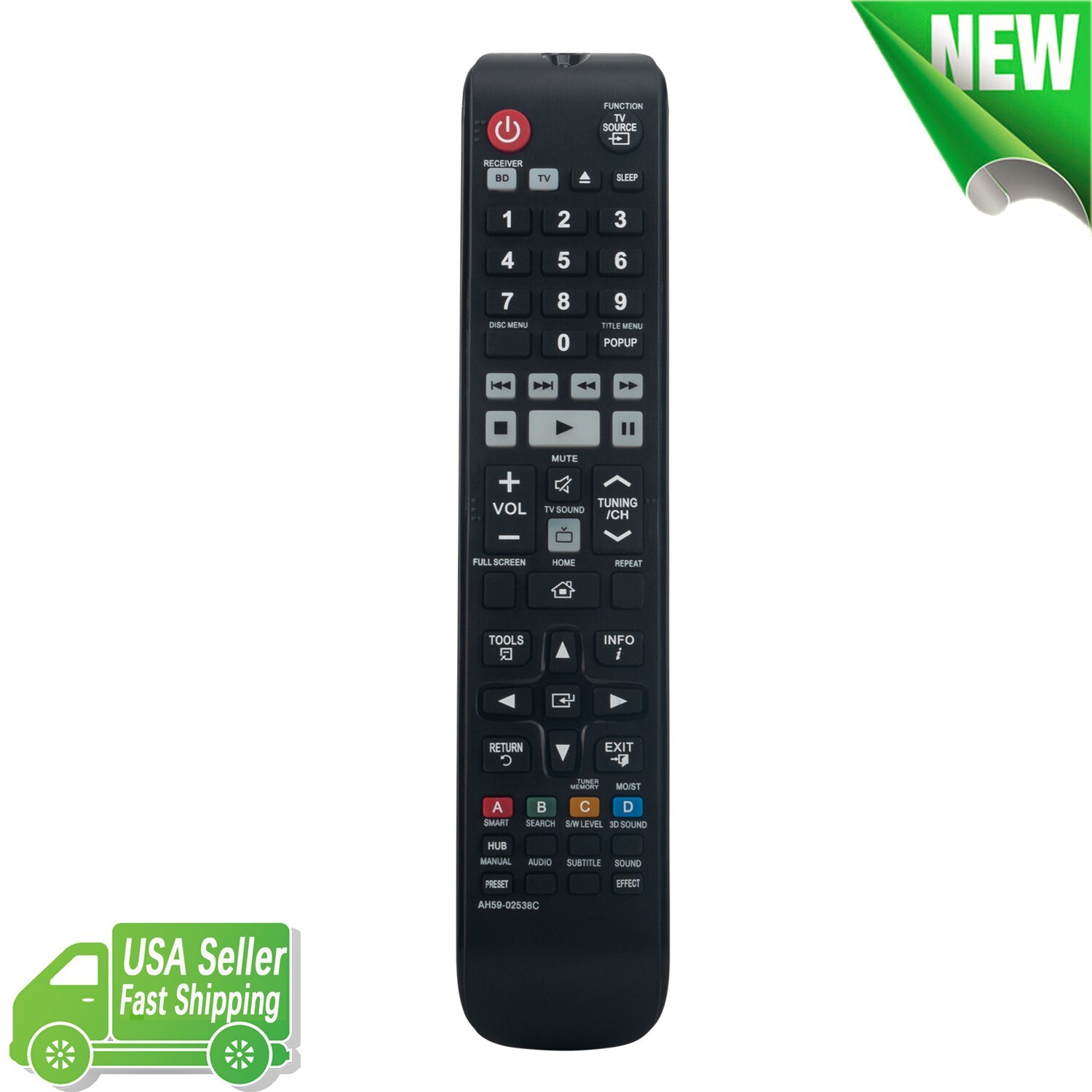 AH59-02538C Replaced Remote for Samsung Blu-ray Home Theater HT-F6530W HT-F5502K