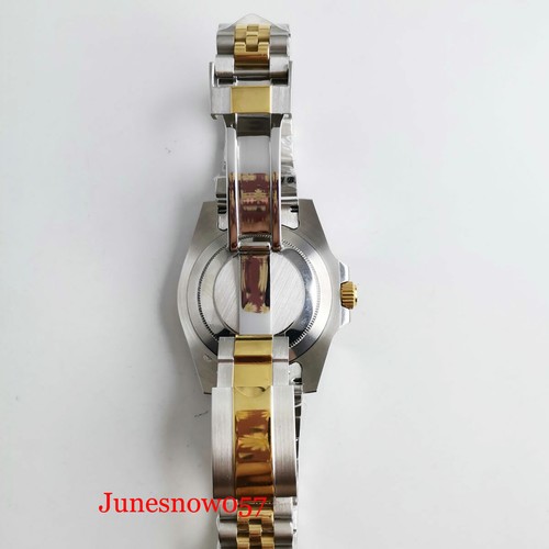 Gold Coated NH35 NH35A SUB Watch Case Jubilee Bracelet Solid Sapphire Crystal - Picture 2 of 6