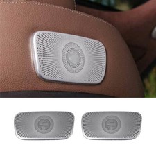 Marco decorativo cubierta bocina respaldo asiento 2X para Benz Clase E W213 2016-2021 acero plateado