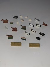 LIFELIKE HO TRAIN FARM ANIMALS 22 Piece LOT OF GERMAN PLASTIC FIGURE