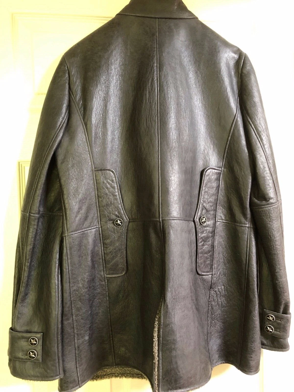 Cappotto Giacca Chanel Vintage 07A NUOVE ETICHETTE Ardesia SHEARLING LANA D'AGNELLO FR40 38 $12K