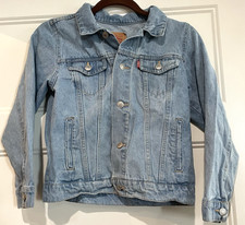 Levi's Denim Jacket Classic Trucker Jean Jacket Light Wash Kids Size Sm Unisex