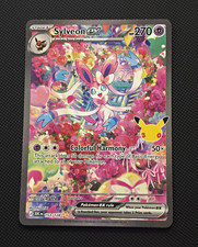 Carta Pokemon Sylveon ex SIR Chase 153/128 30° Anniversario NM TCG