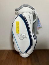 BRIDGESTONE GOLF BG-100L Caddy Bag White/Blue 6 Compartments New Unused