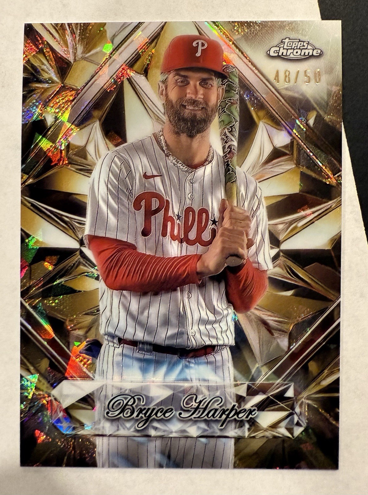2024 Topps Chrome Sapphire Bryce Harper Gold Sapphire Selections SP #’d 48/50