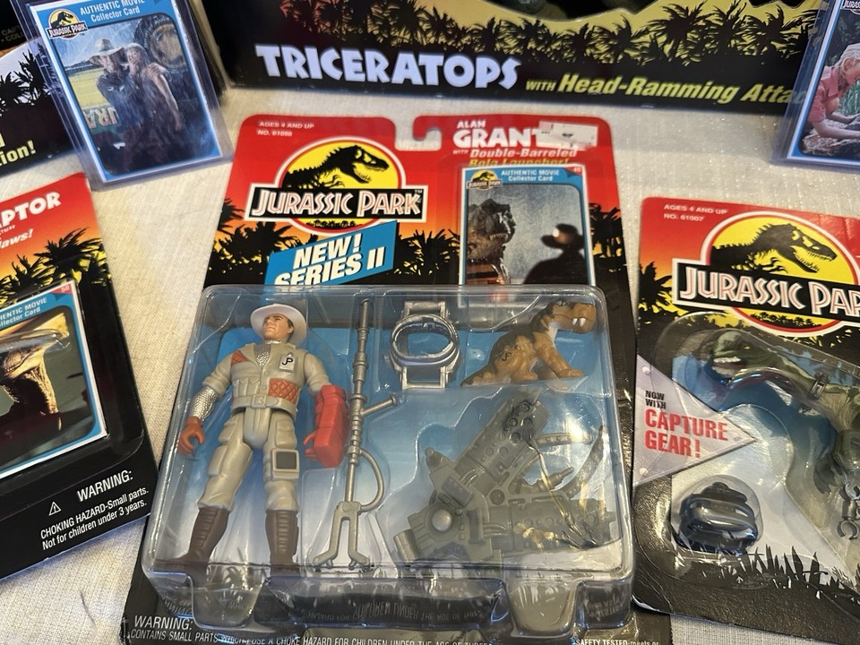 Rare series 2 kenner Vintage Jurassic Park Collector Trading Card Lot ...