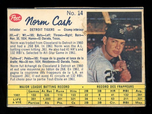 1962 Norm Cash #14