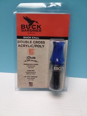 Buck Gardner - Double Cross Acrylic / Poly Double Reed - Duck Call