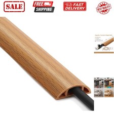 Floor Cord Cover 6ft, Cord Hider Floor Yellow Oak Wood, Floor Cable Managemen...