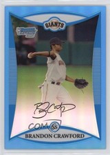 2008 Bowman Draft Prospects Chrome Blue Refractor 61/99 Brandon Crawford g6p