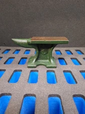 Vintage Littco #219 Mini Anvil Cast Iron USA Green 1.6 Lbs Solid & Usable 