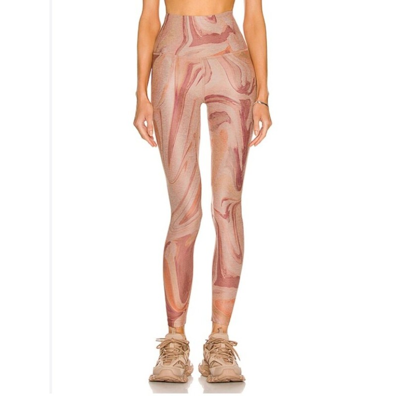 Beyond Yoga Spacedye Caught in the Midi High Waisted Legging Marble Chai size S