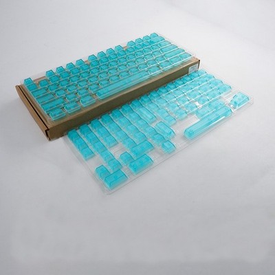 134 Blank Clear ABS Keycap Set Support LED RGB Backlit Shine Through Key Caps