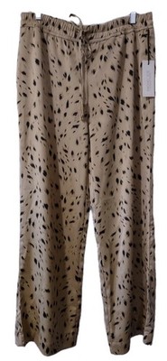 Rachel Zoe Lounge Pants Women's Size Large Animal Print 2 Pockets Elastic Waist