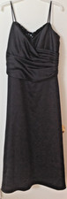 Alfred Angelo Womens Formal Evening Gown Black w/Sequince Top Edge Size 14 NEW