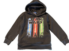 Star Wars NWT Boy's M 8 Lightsaber Black Pullover Hoodie Sweatshirt