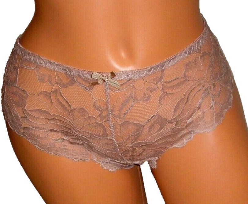 Panties Lingerie Beige Lace Hipster Large Adult Gift - Imagem 2 de 4