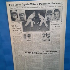 Boston Braves 1948 Johnny Sain Warren Spahn