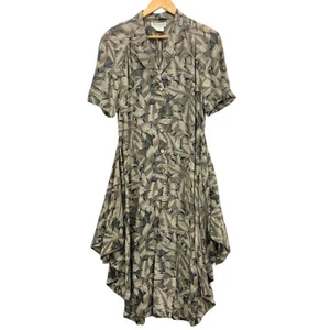 Belle robe Gucci vintage en soie motif feuilles femme taille 40 authentique de