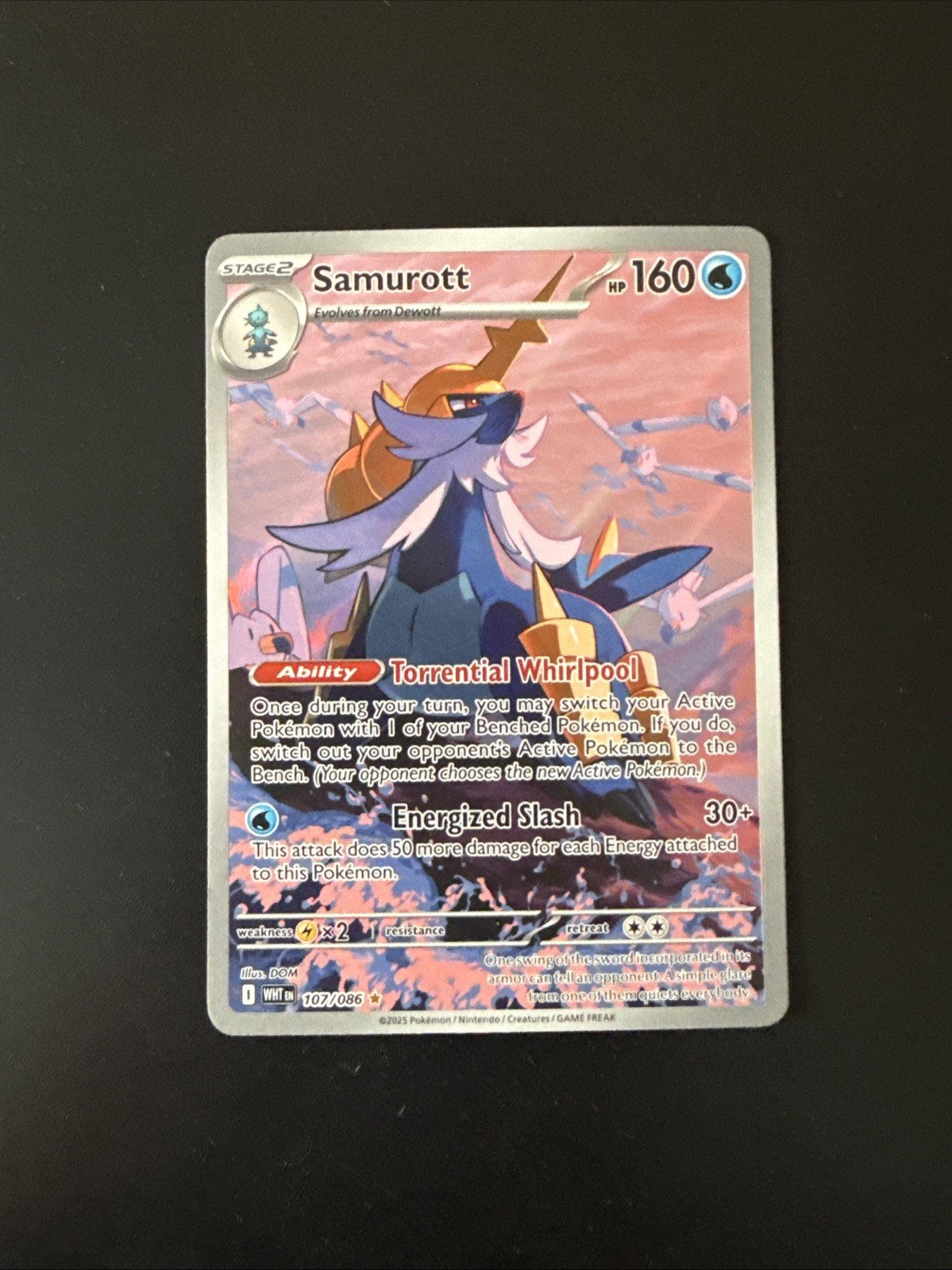 Samurott 107/086 SV White Flare Holo Illustration Rare