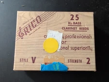 Vintage Rico Bb Bass Clarinet Reeds Strength 2 NOS Box of 25
