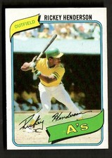 1980 Topps Rickey Henderson Rookie Baseball Card #482 EX+/NM Oakland Athletics