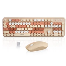 Wireless Keyboard and Mouse Combo, 2.4 GHz Wireless Full-Sized Typewriter Key...
