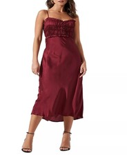 Astr the Label Zola Midi Sheath Dress, Wine, Small