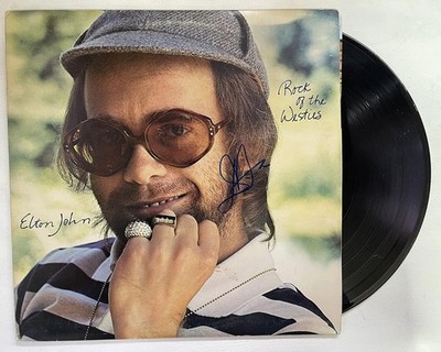 Elton John Signed Autographed ''Rock of the Westies'' Record Album - Mueller COA