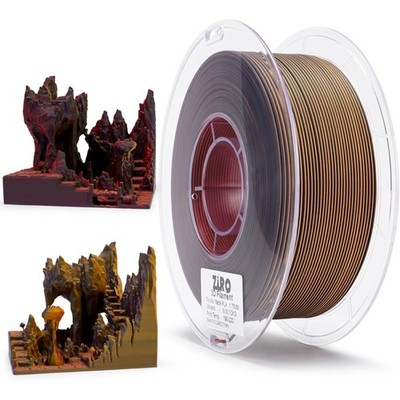 Ziro 3D Tri-Color Matte PLA 1.75mm 1kg, Dimensional Accuracy +/- 0.03mm