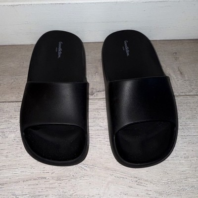 Goodfellow & Co Men's Black Synthetic Slide Sandals Size 8 Standard Width Casual