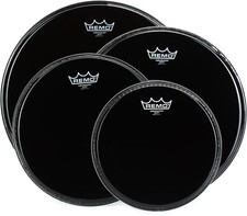 Remo Ambassador Ebony 4-piece Tom Pack - 10/12/14/16 inch 2-pack Bundle
