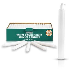Church Candles for Candlelight Service Vigil - 4.25" x 1/2" 4.25 inches 250ct