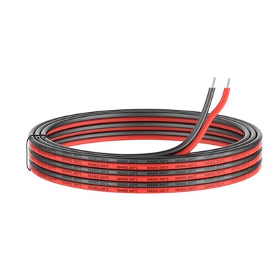 16awg Silicone Electrical Wire 2 Core Wire 20ft [Black 10ft Red 10ft] 16 Gauge S