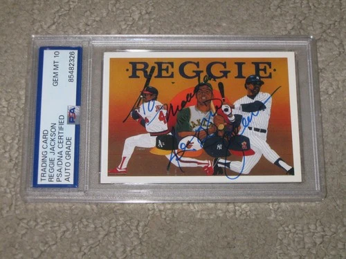 1990 Upper Deck Heroes Reggie Jackson Auto PSA 10 Employee Edition Population 1